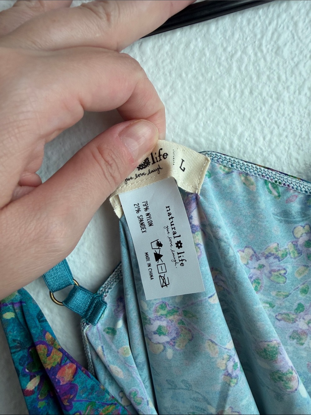 NWOT Natural Life Teal Floral Cami Tank Top - Picture 4 of 4